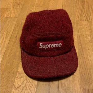 Supreme red 5 panel hat